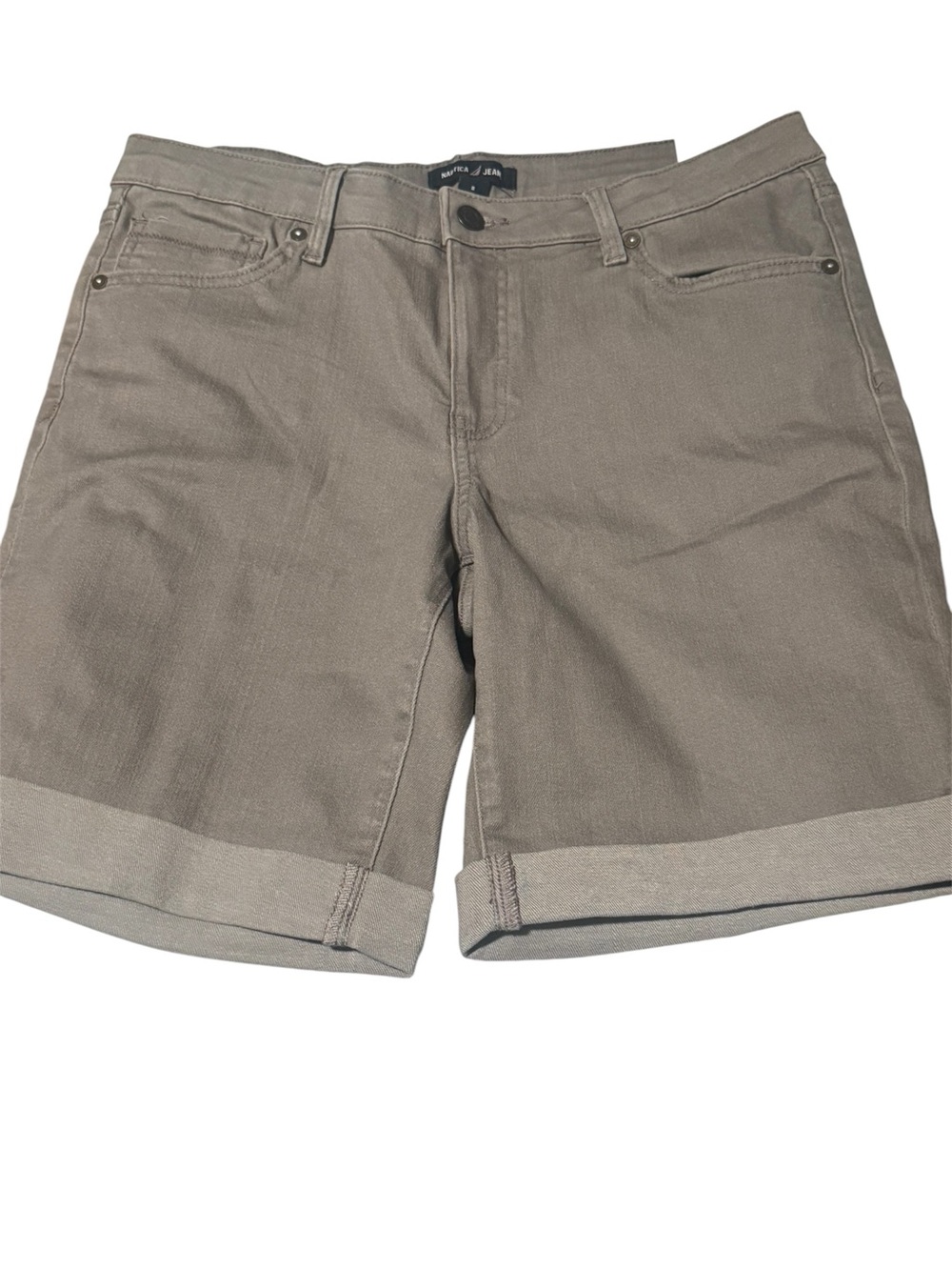 Nautica Gray Roll-Cuff Bermuda Shorts